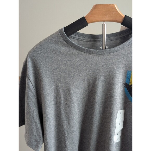 Disney Old Navy Mickey Mouse Surfing T Shirt Adult Large Gray New With Tags - Picture 5 of 16